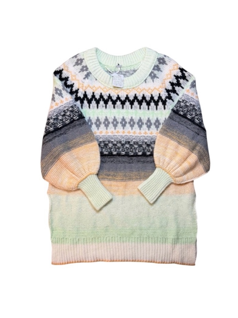 Free People Frozen Forest Oversized Knit Sweater